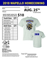 Wapello Homecoming T-Shirts Available for Pre-Order