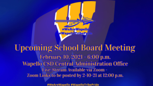 Wapello CSD Board of Directors to meet on 2-10-21
