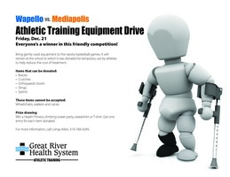 Wapello HS Athletics to Host Athletic Training Equipment Drive with Great River Health Systems