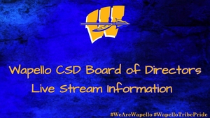 Wapello CSD Board of Directors Meeting - Live Stream Links Announced