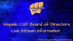 Wapello CSD Board of Directors 1-13-21 Live Stream Information