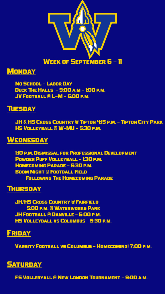 Weekly Activities