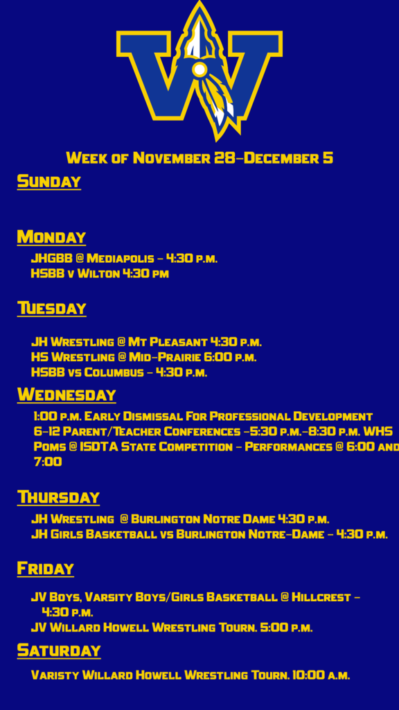Weekly Activities