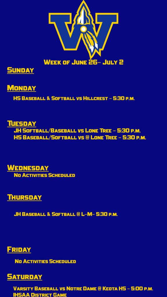 Weekly Activities