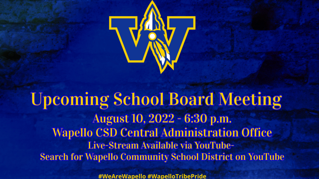 Upcoming School Board Meeting